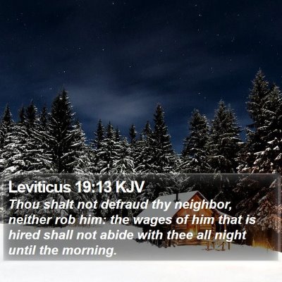 Leviticus 19:13 KJV Bible Verse Image