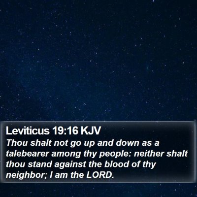 Leviticus 19:16 KJV Bible Verse Image