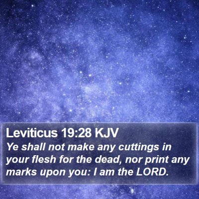 Leviticus 19:28 KJV Bible Verse Image