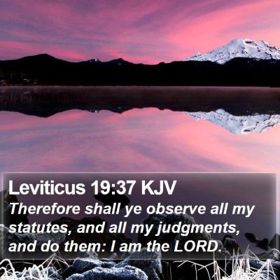 Leviticus 19:37 KJV Bible Verse Image