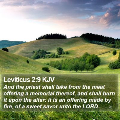 Leviticus 2:9 KJV Bible Verse Image