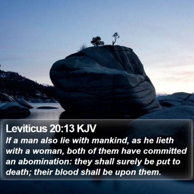 Leviticus 20:13 KJV Bible Verse Image