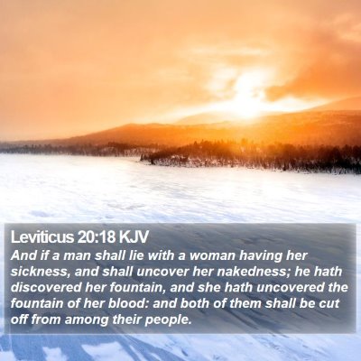 Leviticus 20:18 KJV Bible Verse Image