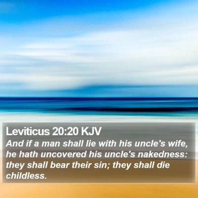 Leviticus 20:20 KJV Bible Verse Image