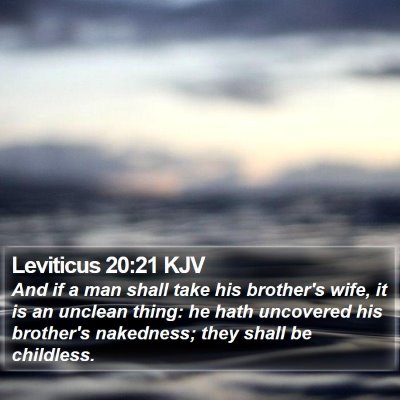 Leviticus 20:21 KJV Bible Verse Image