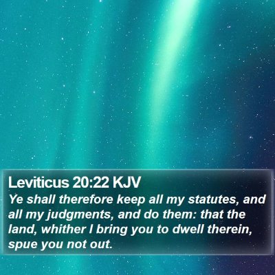 Leviticus 20:22 KJV Bible Verse Image