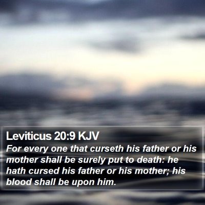 Leviticus 20:9 KJV Bible Verse Image