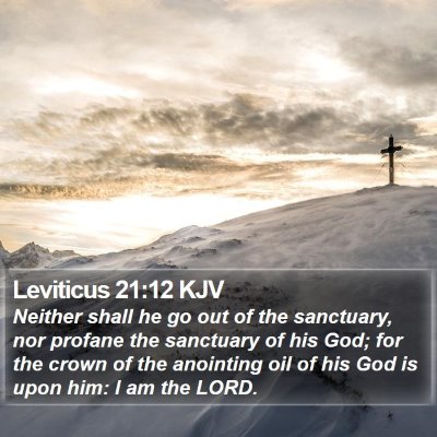 Leviticus 21:12 KJV Bible Verse Image