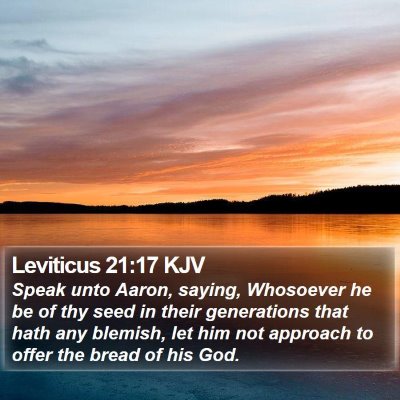 Leviticus 21:17 KJV Bible Verse Image