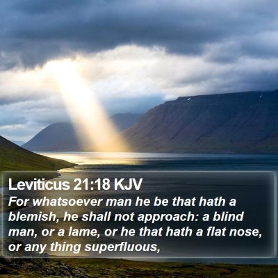 Leviticus 21:18 KJV Bible Verse Image