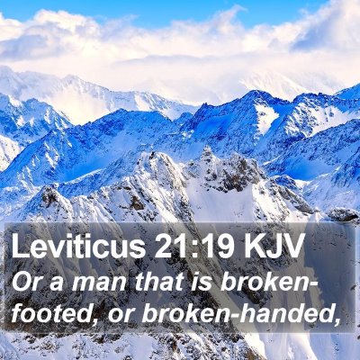 Leviticus 21:19 KJV Bible Verse Image