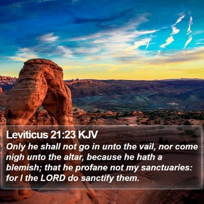Leviticus 21:23 KJV Bible Verse Image