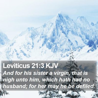 Leviticus 21:3 KJV Bible Verse Image