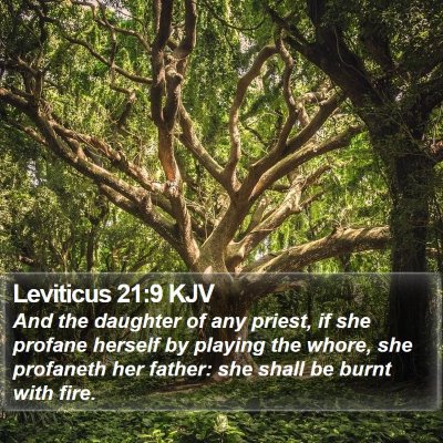 Leviticus 21:9 KJV Bible Verse Image
