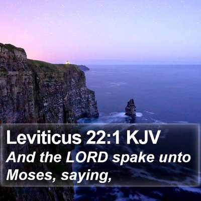 Leviticus 22:1 KJV Bible Verse Image