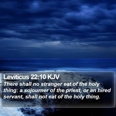 Leviticus 22:10 KJV Bible Verse Image