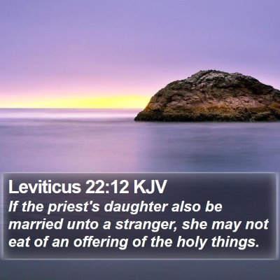 Leviticus 22:12 KJV Bible Verse Image