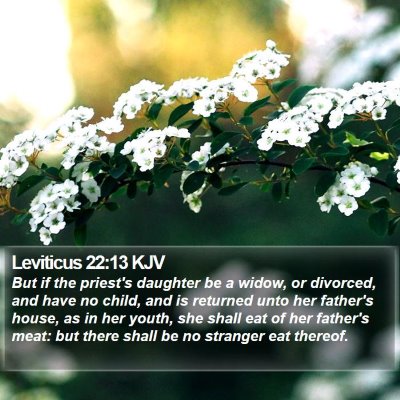 Leviticus 22:13 KJV Bible Verse Image