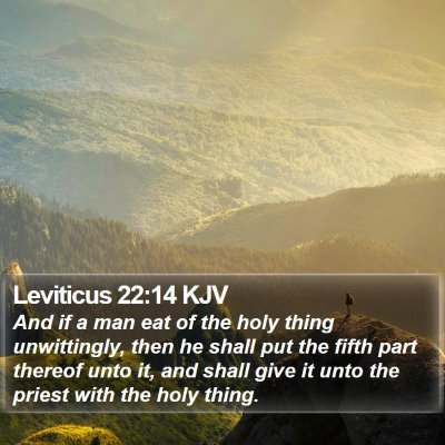 Leviticus 22:14 KJV Bible Verse Image