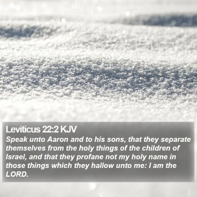 Leviticus 22:2 KJV Bible Verse Image