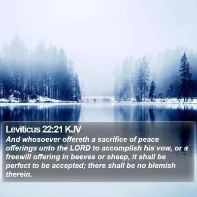 Leviticus 22:21 KJV Bible Verse Image
