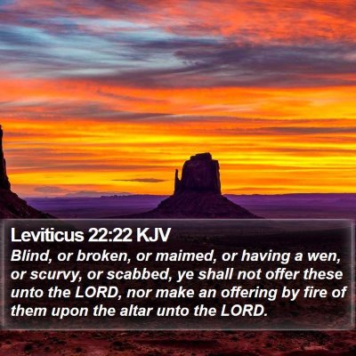 Leviticus 22:22 KJV Bible Verse Image