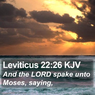 Leviticus 22:26 KJV Bible Verse Image