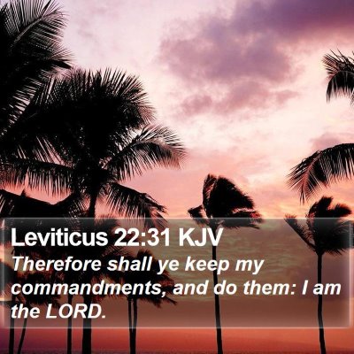 Leviticus 22:31 KJV Bible Verse Image