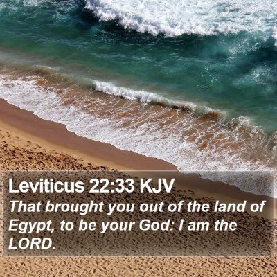 Leviticus 22:33 KJV Bible Verse Image