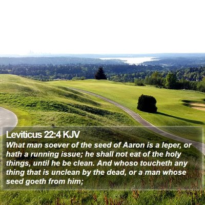 Leviticus 22:4 KJV Bible Verse Image