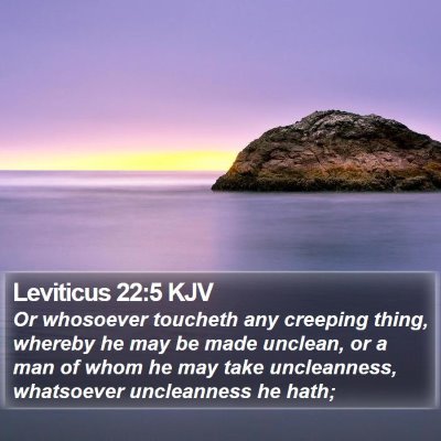 Leviticus 22:5 KJV Bible Verse Image