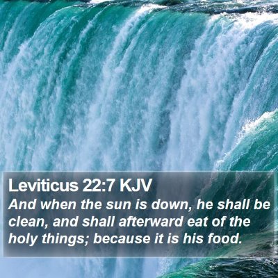 Leviticus 22:7 KJV Bible Verse Image