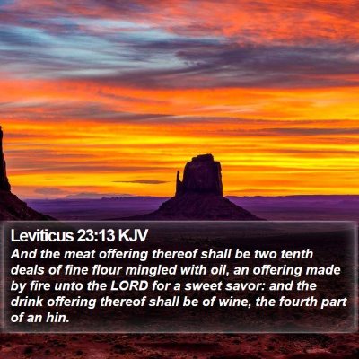 Leviticus 23:13 KJV Bible Verse Image