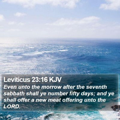 Leviticus 23:16 KJV Bible Verse Image