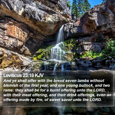 Leviticus 23:18 KJV Bible Verse Image