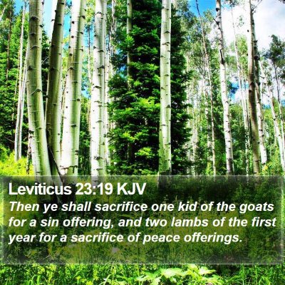 Leviticus 23:19 KJV Bible Verse Image