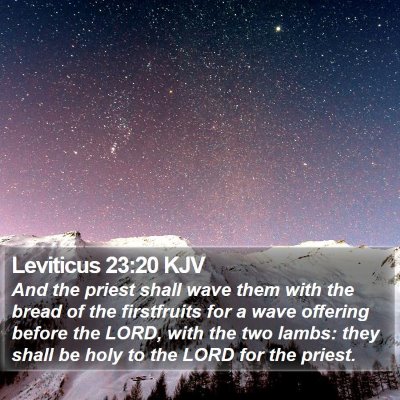Leviticus 23:20 KJV Bible Verse Image