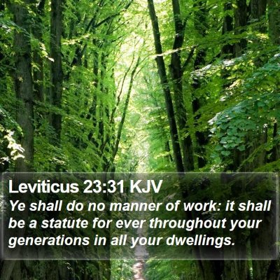 Leviticus 23:31 KJV Bible Verse Image
