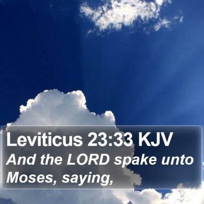 Leviticus 23:33 KJV Bible Verse Image
