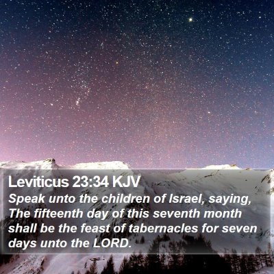 Leviticus 23:34 KJV Bible Verse Image