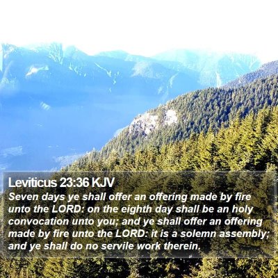 Leviticus 23:36 KJV Bible Verse Image