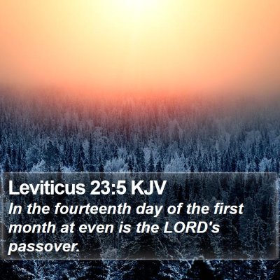 Leviticus 23:5 KJV Bible Verse Image