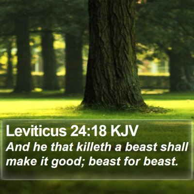 Leviticus 24:18 KJV Bible Verse Image