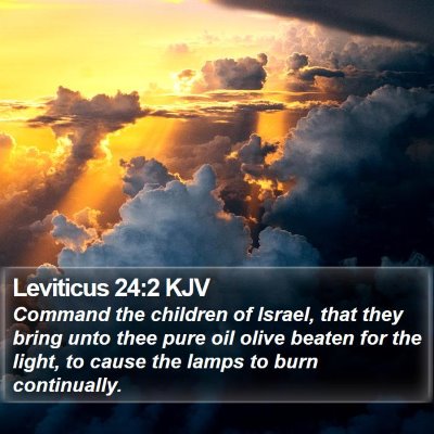 Leviticus 24:2 KJV Bible Verse Image