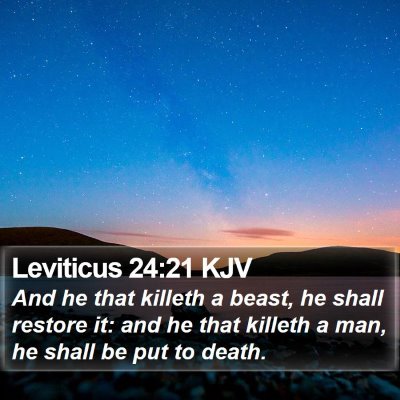 Leviticus 24:21 KJV Bible Verse Image