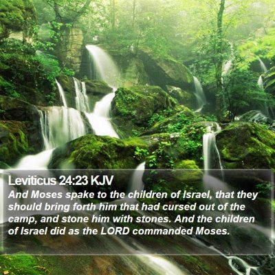 Leviticus 24:23 KJV Bible Verse Image