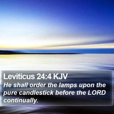 Leviticus 24:4 KJV Bible Verse Image