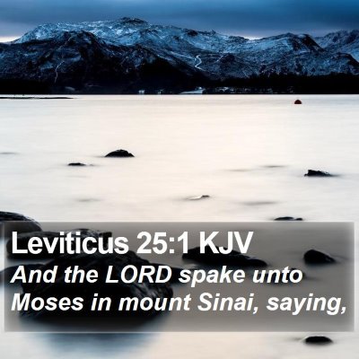 Leviticus 25:1 KJV Bible Verse Image
