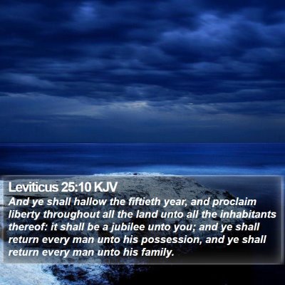 Leviticus 25:10 KJV Bible Verse Image