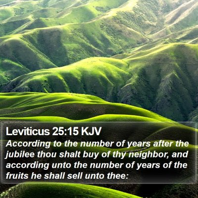 Leviticus 25:15 KJV Bible Verse Image